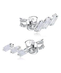 Enchanting Designed With CZ Stone Silver Ear Stud STS-5508